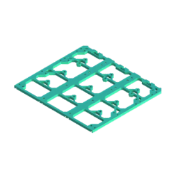 Render of MODULITH 240 Under-Table Rail - 3W section